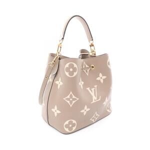 Louis Vuitton Neo Noe Bicolor Shoulder Bag Leather Monogram Empreinte Beige